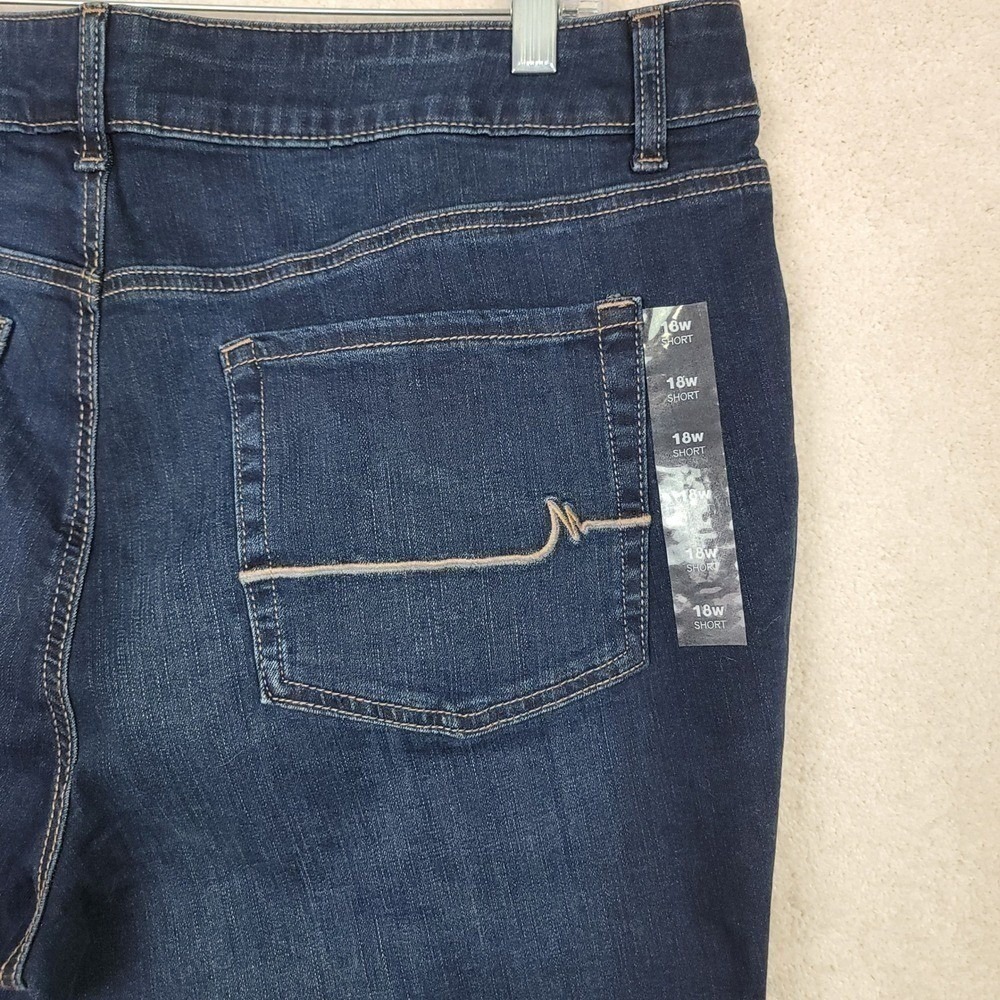 Maurices NWT 18W Short Slim Bootcut Jeans Dark Wash Curvy Stretch‎ Plus Size - Picture 12 of 13